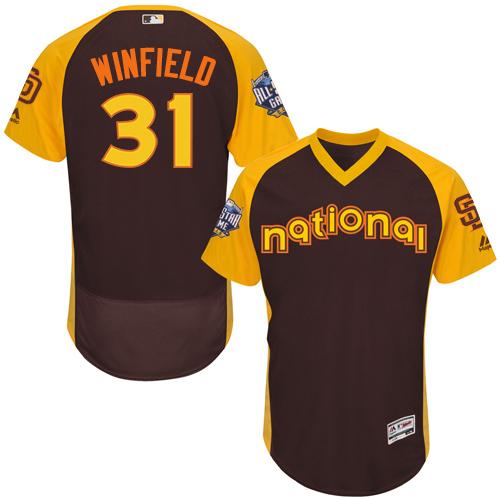 Padres #31 Dave Winfield Brown Flexbase Authentic Collection 2016 All-Star National League Stitched MLB Jersey